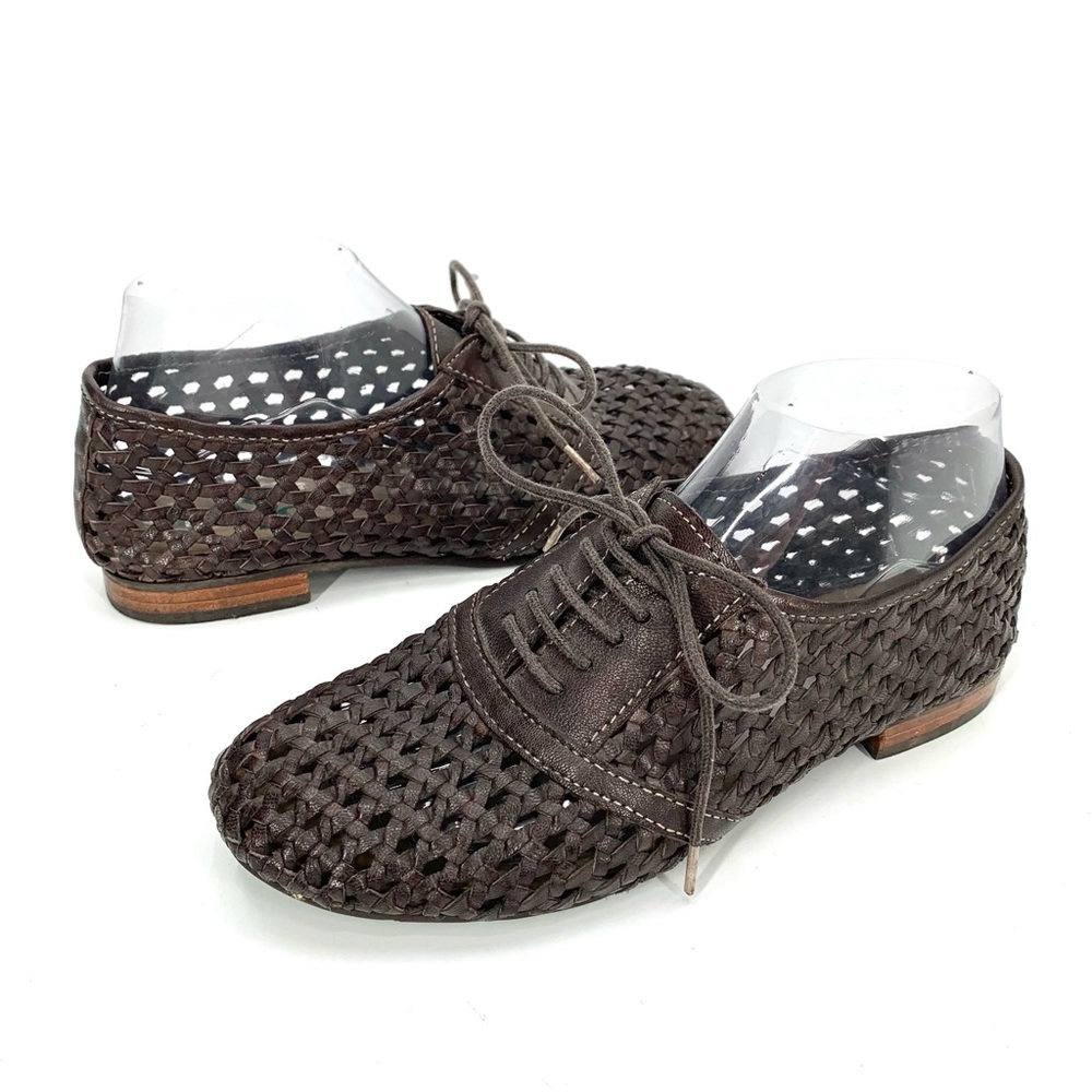 OTBT Brown Uleta Lace Up Weave Pattern Lace Up Shoes Size 7.5